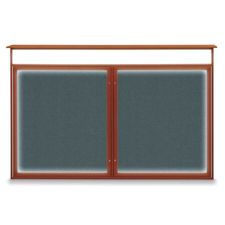 United Visual Products Open Faced Traditional Rounded Corkboard UV647ARC-SATIN-SURF